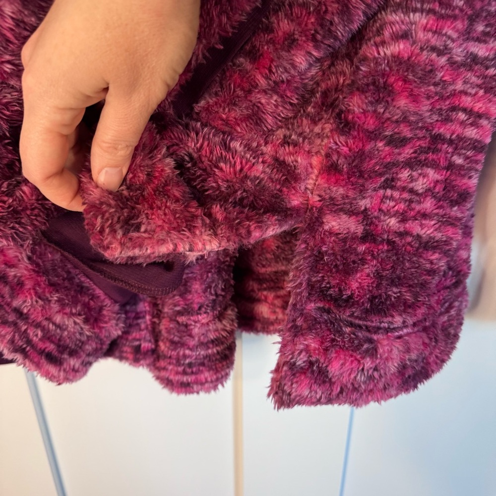 NWT LuLaRoe Nancy Fleece Pullover Pink & Purple Half Zip‎ Size Medium w/ Pockets - Picture 6 of 10